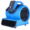 VEVOR Floor Blower, 1/2 HP, 2600 CFM Air Mover for Drying and Cooling, Portable Carpet Dryer Fan with 4 Blowing Angles and Time Function