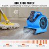 VEVOR Floor Blower, 1/2 HP, 2600 CFM Air Mover for Drying and Cooling, Portable Carpet Dryer Fan with 4 Blowing Angles and Time Function